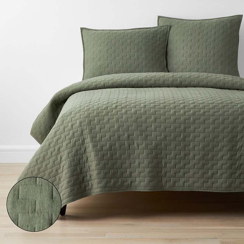 Air Layer Quilt - Green, Full/Queen | The Company Store