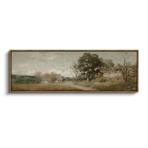 InSimSea Extra Large Framed Vintage Wall Art, Living Room Country Farmhouse Decor, Retro Road Landscape Paintings, Canvas Prints, Rustic Scenery Long Pictures for Bedroom Above of Bed,12x36inch | Amazon (CA)