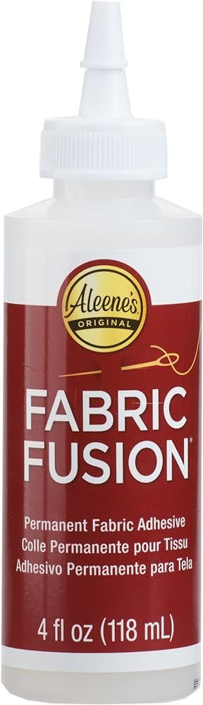 Aleene's 23473 Fabric Fusion Permanent Fabric Adhesive ,Clear,4oz | Amazon (US)