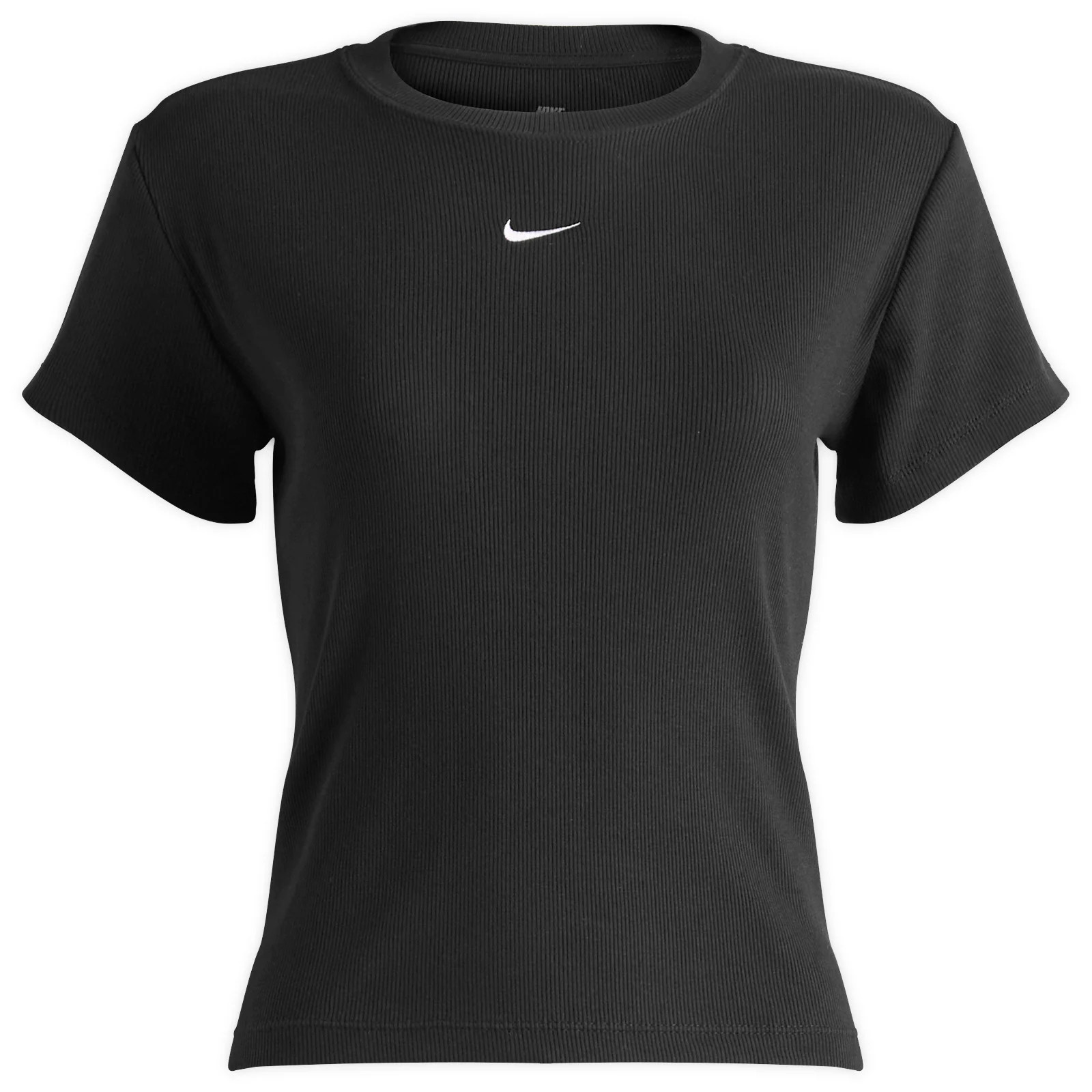 Nike Women's Tight Ribbed T-Shirt in Black, Size X-Large | END. Clothing