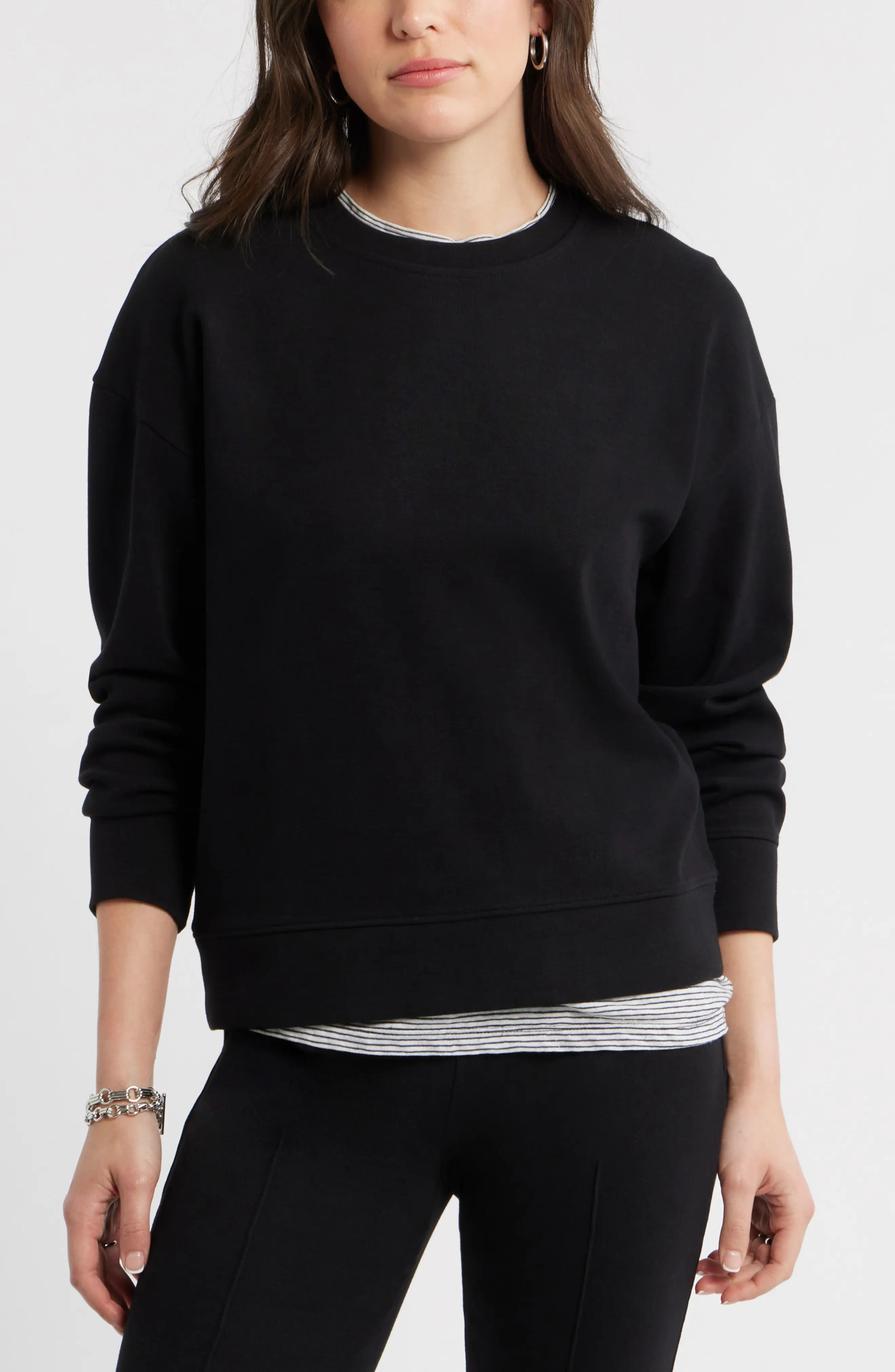 Stripe Pullover Sweatshirt (Women) | Nordstrom | Nordstrom