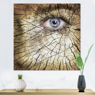 Wood Woman Face - Modern & Contemporary Canvas Artwork | Wayfair North America