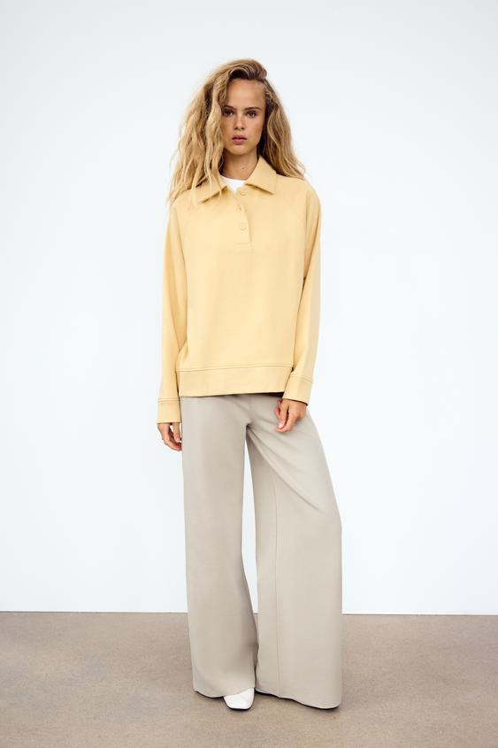 PLUSH POLO SWEATSHIRT | Zara UK