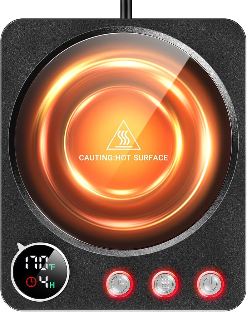 SWEETFULL Mug Warmer - 30W High Power, 3 Temp Settings, LED Display & 1-9H Timer, Coffee Cup Warm... | Amazon (US)