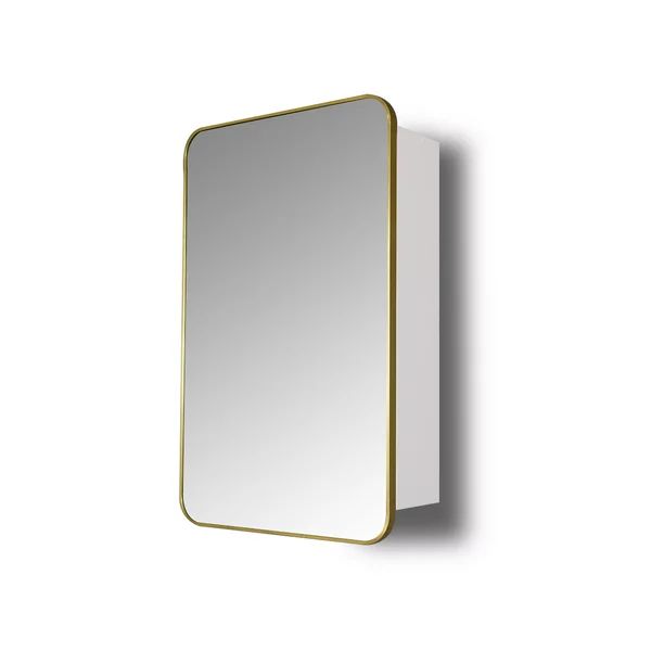 Better Homes & Gardens Brushed Golden Aluminum Frame Wall Mount Mirror Medicine Cabinet | Walmart (US)