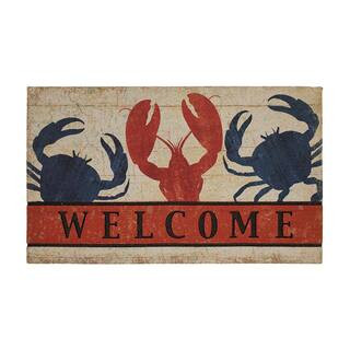 Fresh Nautical Welcome 18 in. x 30 in. Recycled Rubber Door Mat | The Home Depot