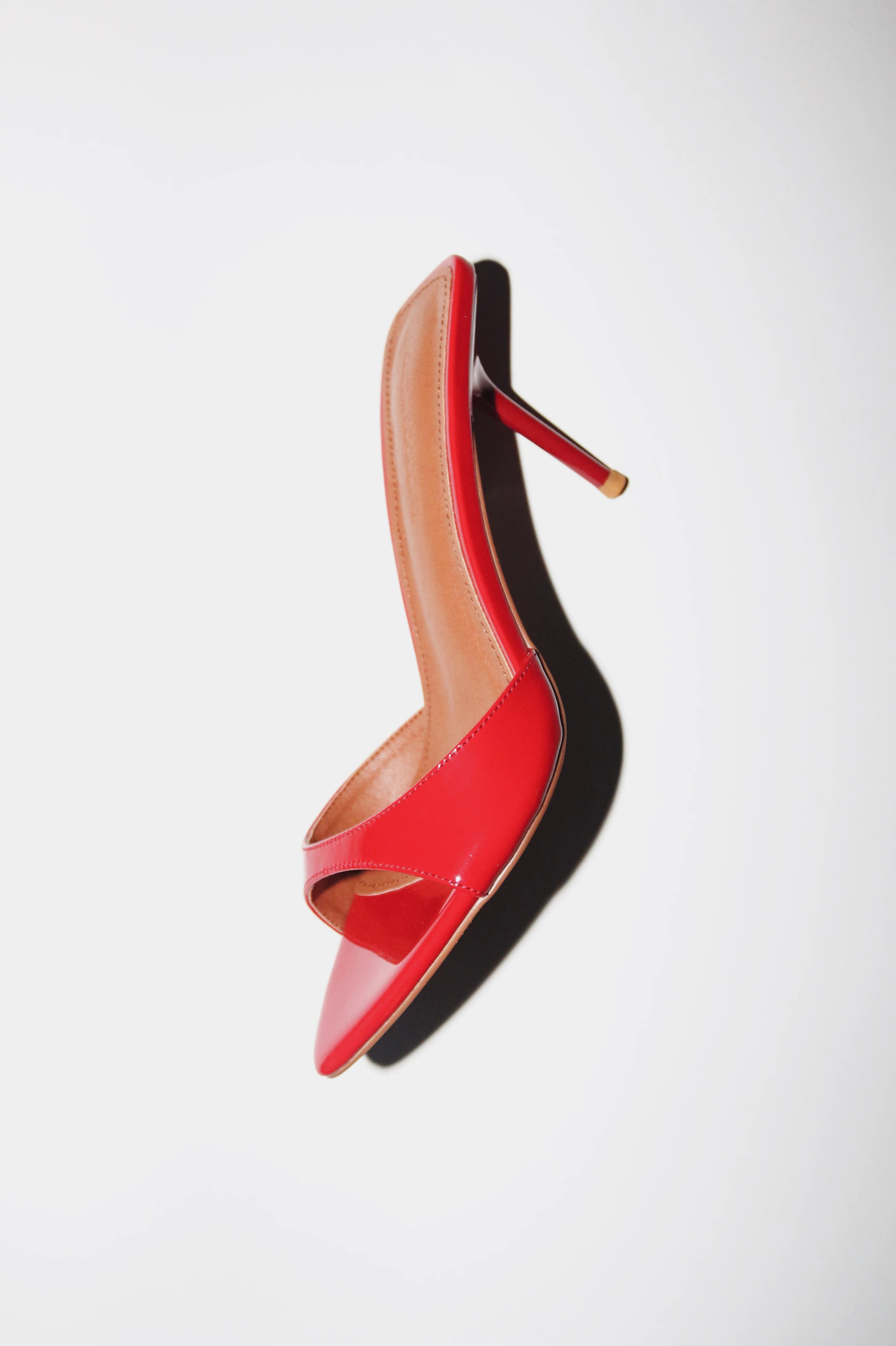 Zena Red Patent Vegan Mules 80 mm | CULT OF COQUETTE