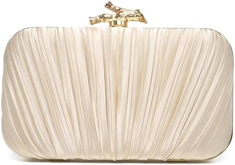 CHUNLI Clutch Purses for Women Evening/Wedding Chic Woven Bag Formal PU Leather Purse Designer Ha... | Amazon (US)