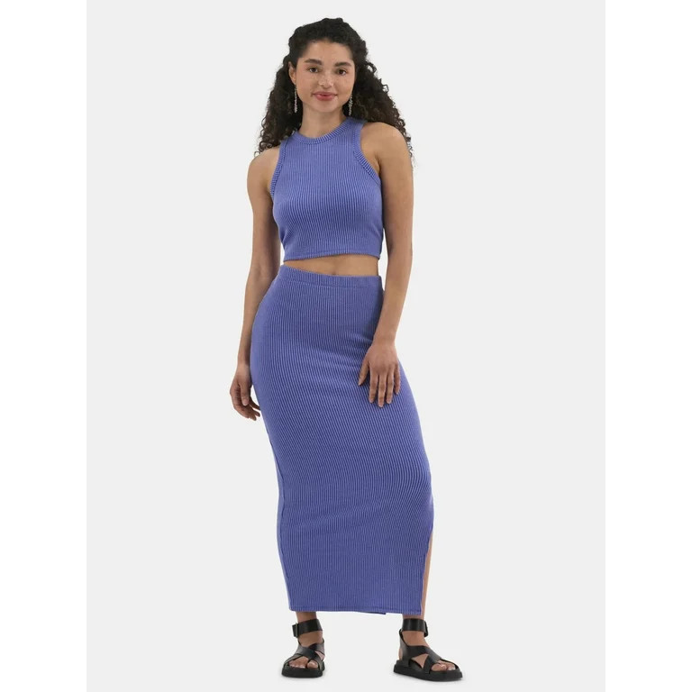 No Boundaries Tank and Midi Skirt Set, 2-Piece, Women's | Walmart (US)