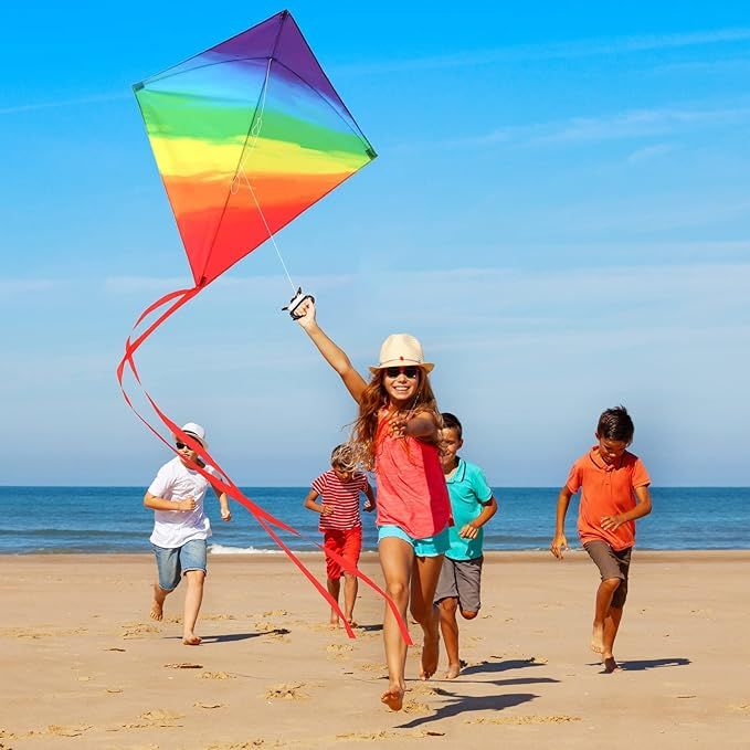 Kite for Kids and Adults for Outdoor Games and Beach Trip,Cute Kite for Girls,Boys and Beginner,E... | Amazon (US)