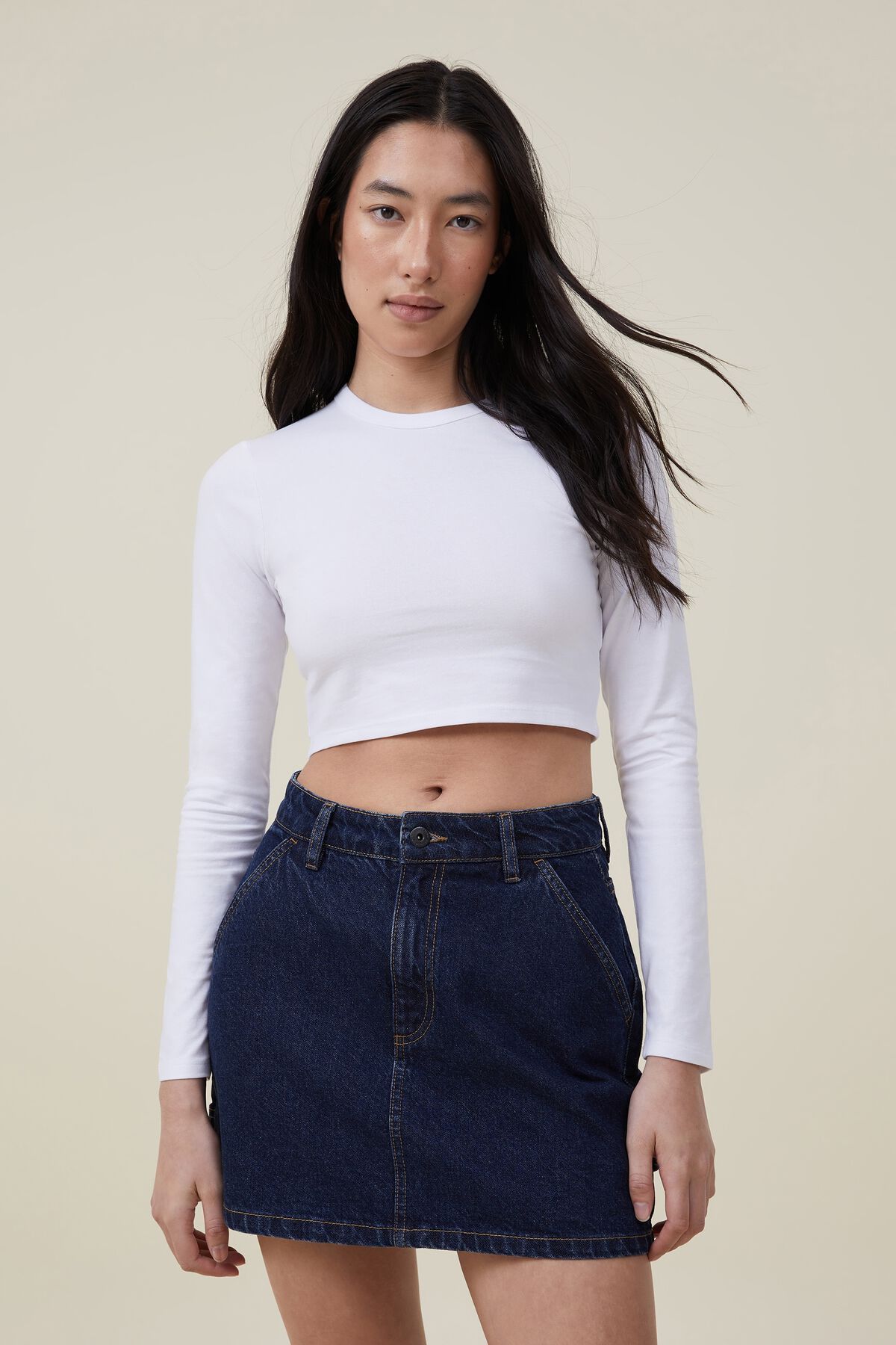 Micro Crop Long Sleeve Top | Cotton On (US)