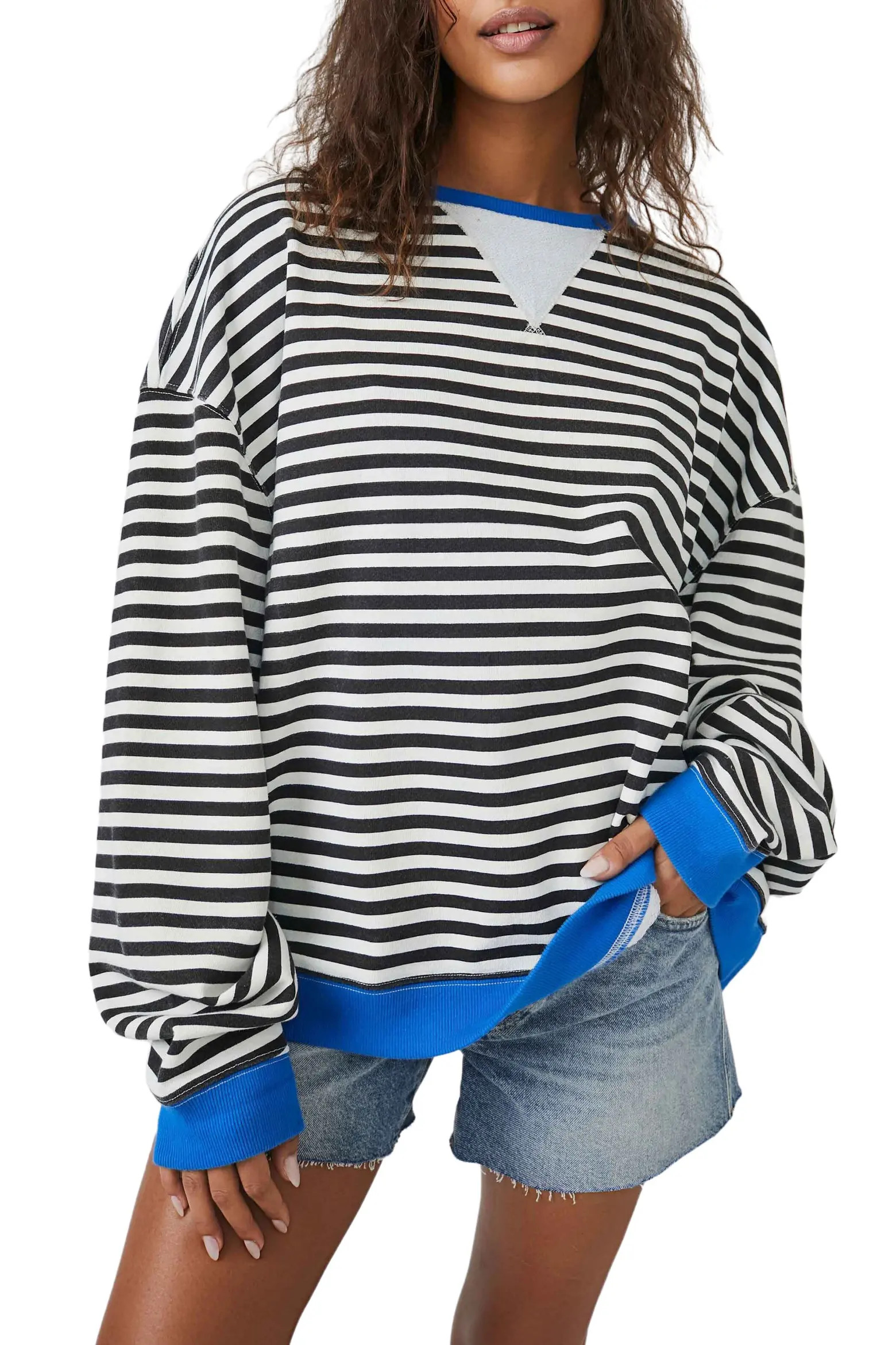 Oversize Stripe Sweatshirt (Women) | Nordstrom | Nordstrom