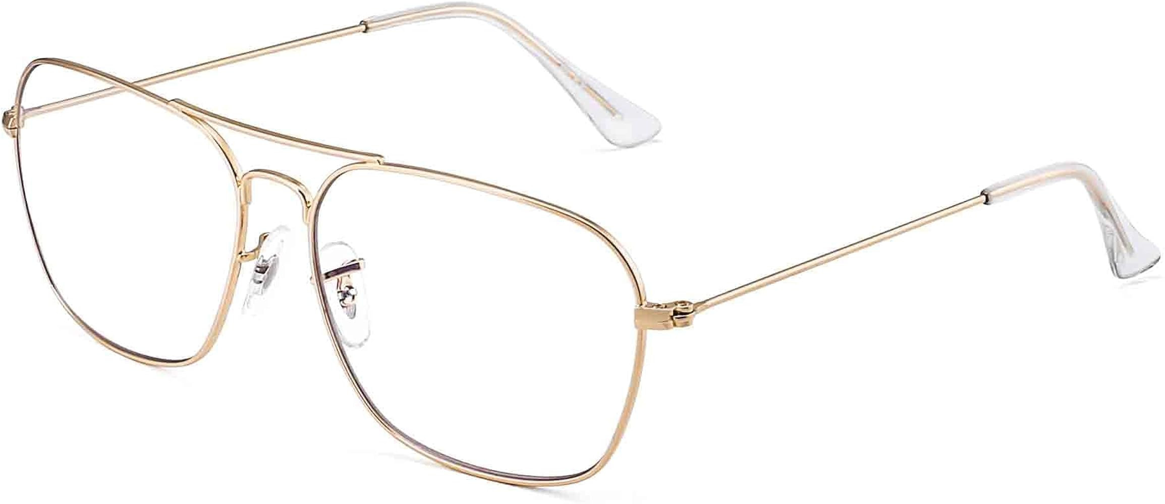 JM Aviator Blue Light Blocking Computer Glasses, Square Eye Protect Video Eyeglasses Anti Glare M... | Amazon (US)