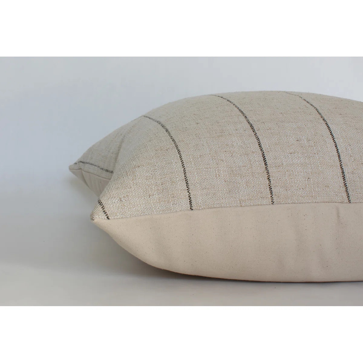 Neutral Striped Throw Pillow Cover, Farmhouse Pillow Cover | Wayfair North America