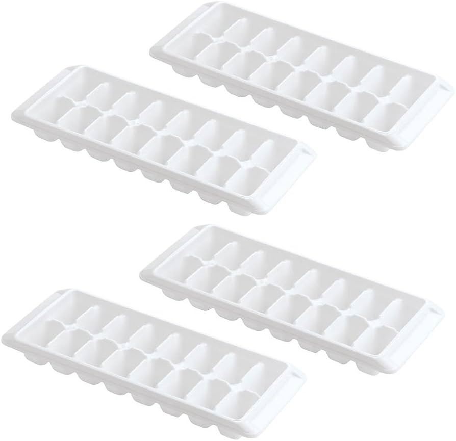 Kitch Easy Release White Ice Cube Tray, 16 Cube Trays (Pack of 4) (4 Pack - 64 Cubes) | Amazon (US)