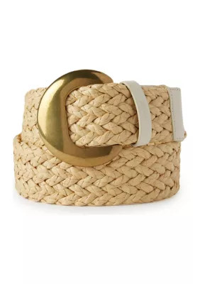 Levi's Women's Braided Raffia Belt with Statement Buckle | Belk