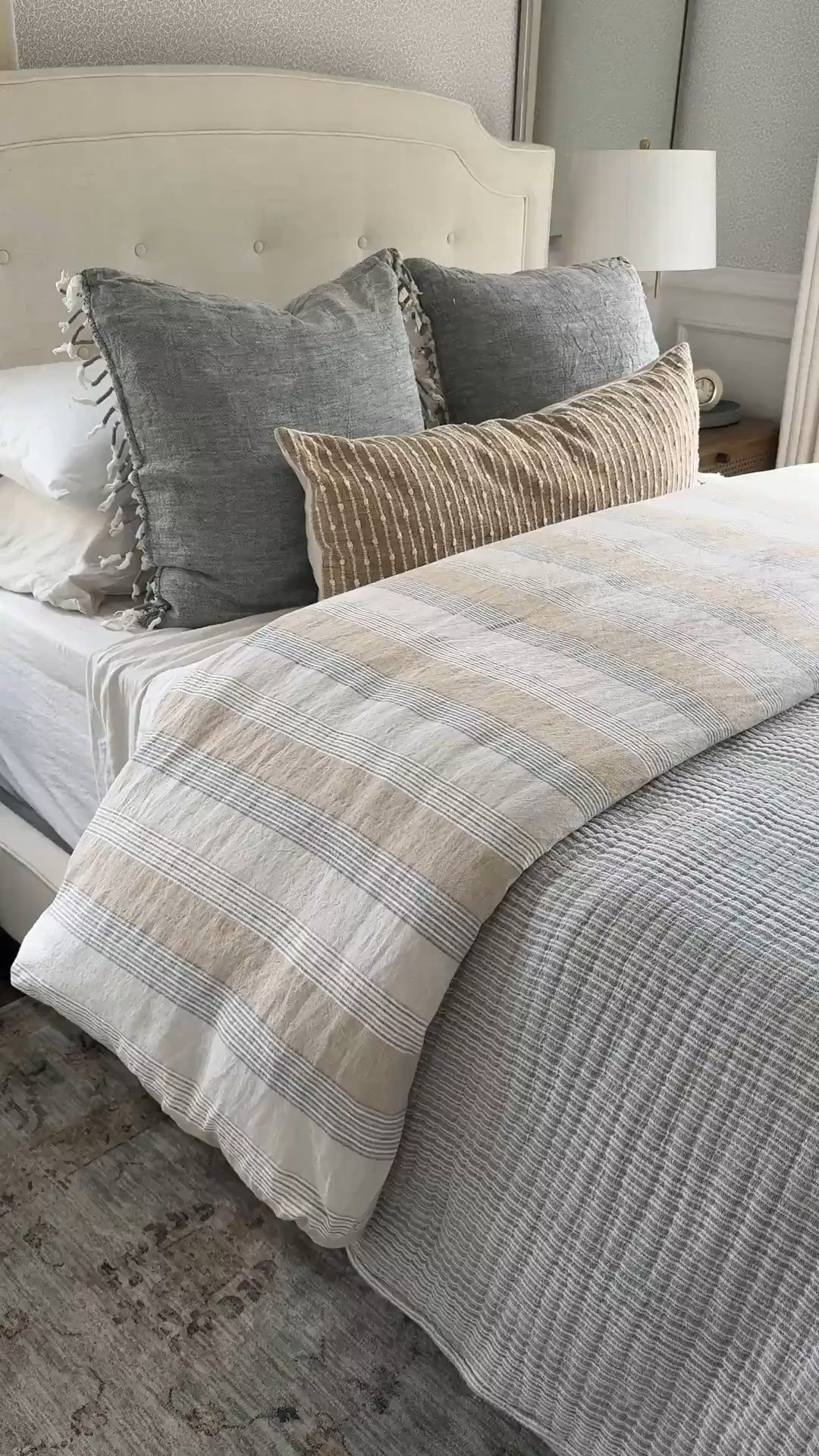Cozy fall bedding is here and it’s all on sale! This McGee & Co duvet and striped quilt are such a beautiful combination, and I love how they layer together for that soft, collected look. I also found all of my favorite pillows in stock and the sheets we use on every bed in our home.

McGee and Co bedding, fall bedding, striped quilt, duvet cover, cozy bedroom, layered bedding, linen bedding, bedroom refresh, neutral bedroom decor, luxury bedding, home decor finds, girlonthehudson

#LTKSeasonal #LTKHome #LTKSaleAlert