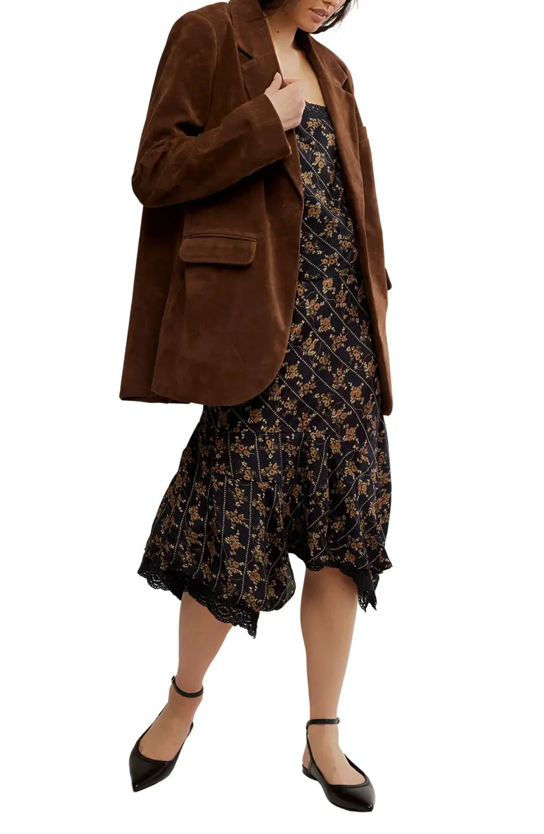 Paper Cut Faux Suede Blazer | Nordstrom