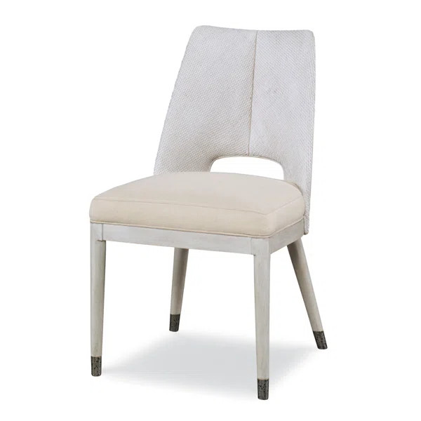 Largo Linen Solid Wood Side chair in Peninsula/Flax | Wayfair North America