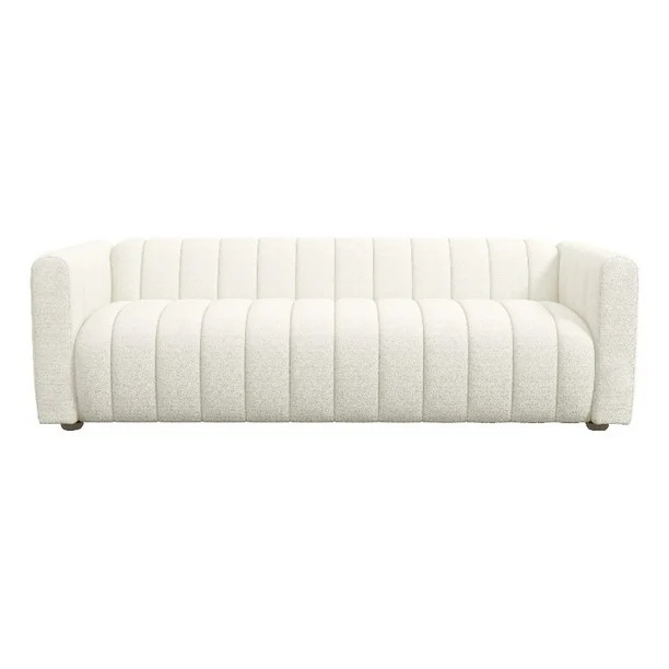 Kali Mid Century Modern Luxury French Boucle Fabric Cream Couch | Walmart (US)