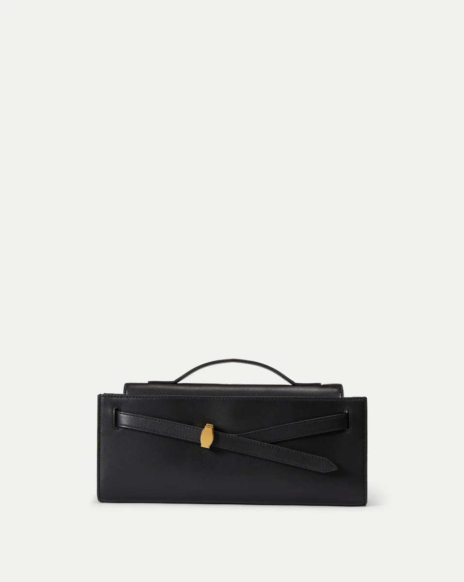 Veronica Beard Dash Clutch Bag in Black With Gold Hardware | Veronica Beard | Veronica Beard