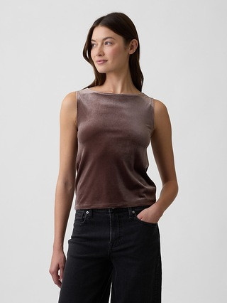 Sleeveless Velour Top | Gap Factory