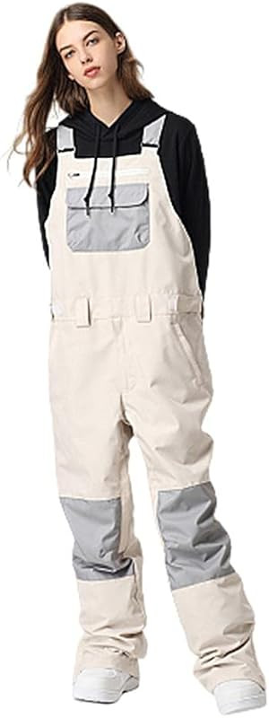 YEEFINE Women & Men's Ski Snow Bib Pants Insulated Waterproof Winter Warm Outdoor Snowboarding Overa | Amazon (US)
