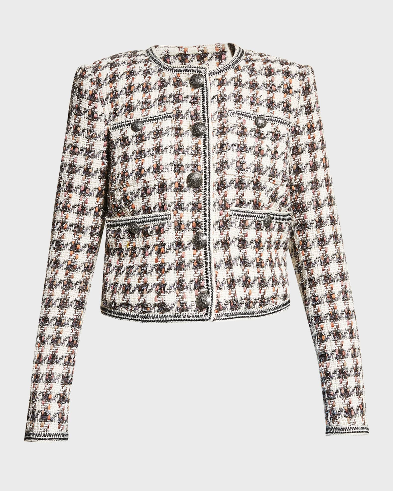 Cirtane Tweed Single-Breasted Jacket | Neiman Marcus