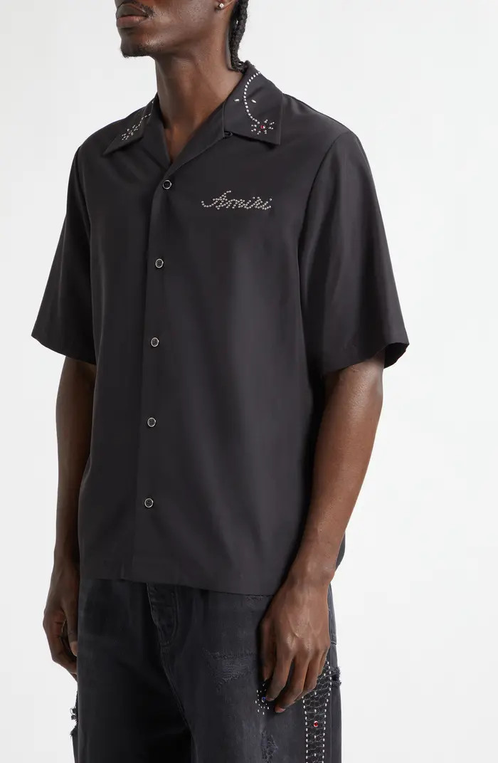 Studded Camp Shirt | Nordstrom