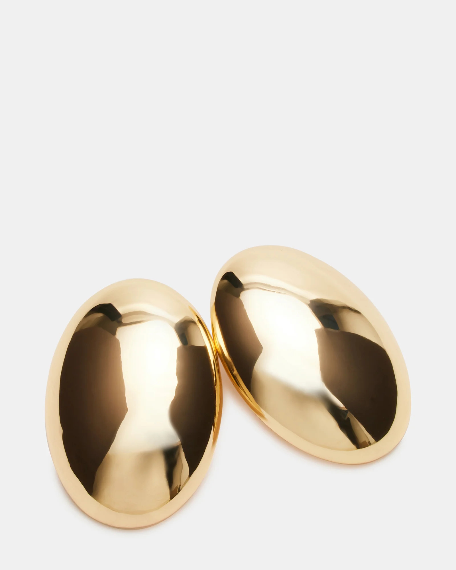 Oval Stud Earrings Gold | Steve Madden (US)