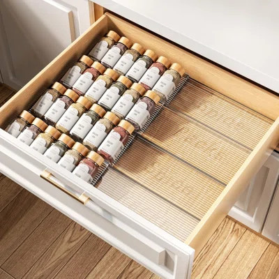 Spice Drawer Organizer, 4 Tier- 4 Pack Clear Acrylic Drawer Seasoning Organizer, Kitchen Spice Rack Organizers And Storage For Drawer (Jars Not Includ | Wayfair North America
