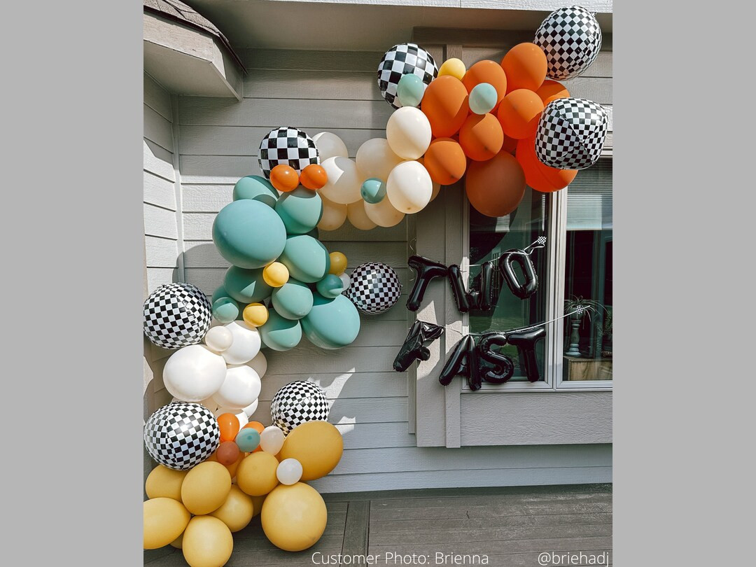 Two Fast DIY Balloon Garland Kit / Race Car Birthday Balloons, Racing Baby Shower Decorations, Re... | Etsy (US)