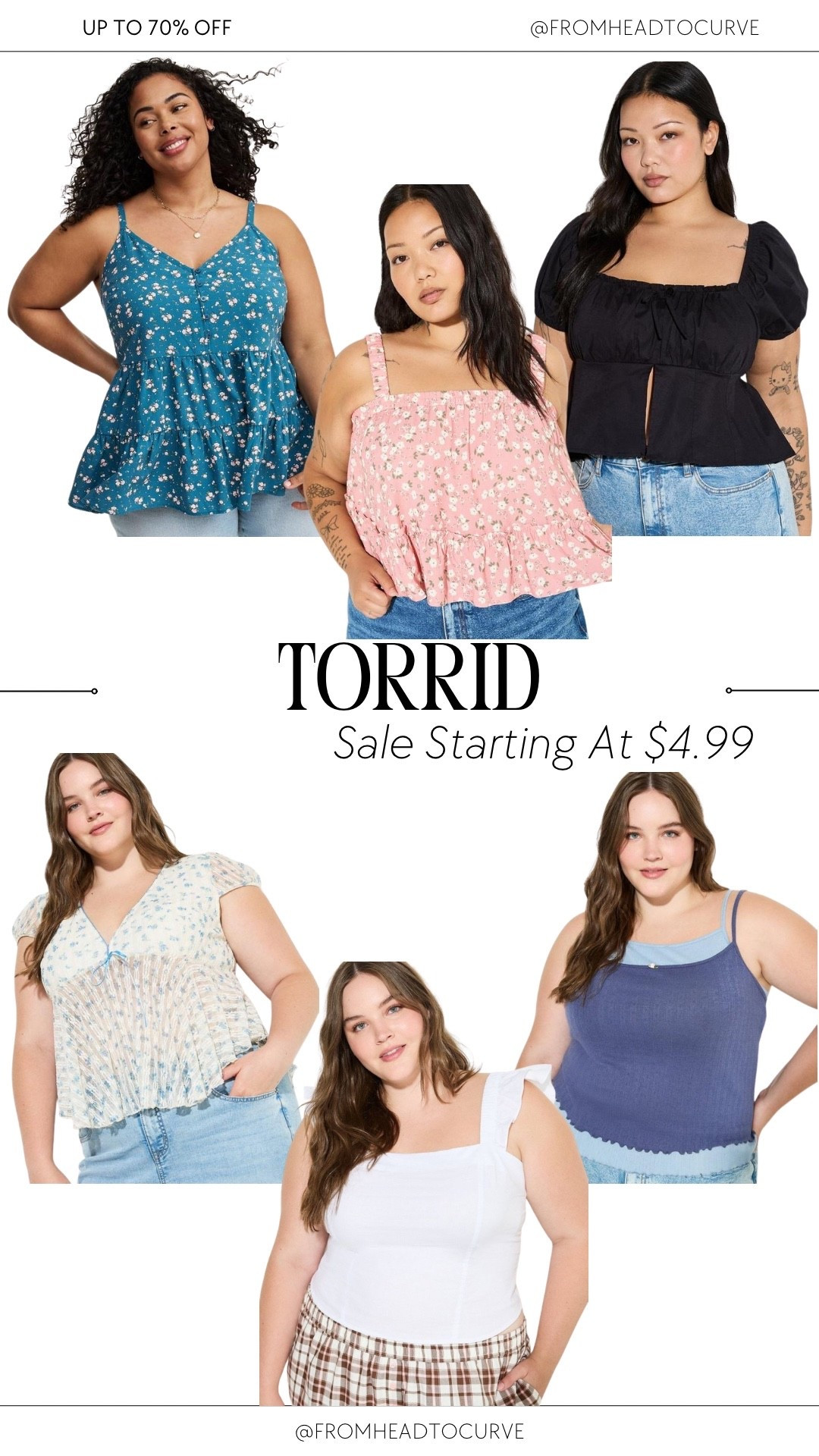 Torrid’s Semi-Annual Sale is HERE and the deals are too good to miss!

• Extra 60–70% off clearance starting at $4.99
• 40–70% off summer steals
• 50% off dresses (through 6/21)
• Exclusive subbrands starting at $7.99
• Graphic tees for $9.99
• Bottoms starting at $12.99
• Dresses starting at $16.99
• Sandals starting at $15

If you've been waiting to refresh your wardrobe, now’s the time! Sale ends 6/29.

#LTKPlusSize #LTKootd #LTKSaleAlert