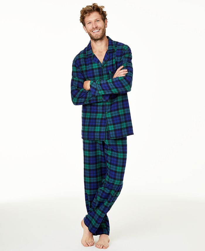 Family Pajamas Men's Matching Black Watch Plaid Family Pajama Set, Created for Macy's & Reviews -... | Macys (US)