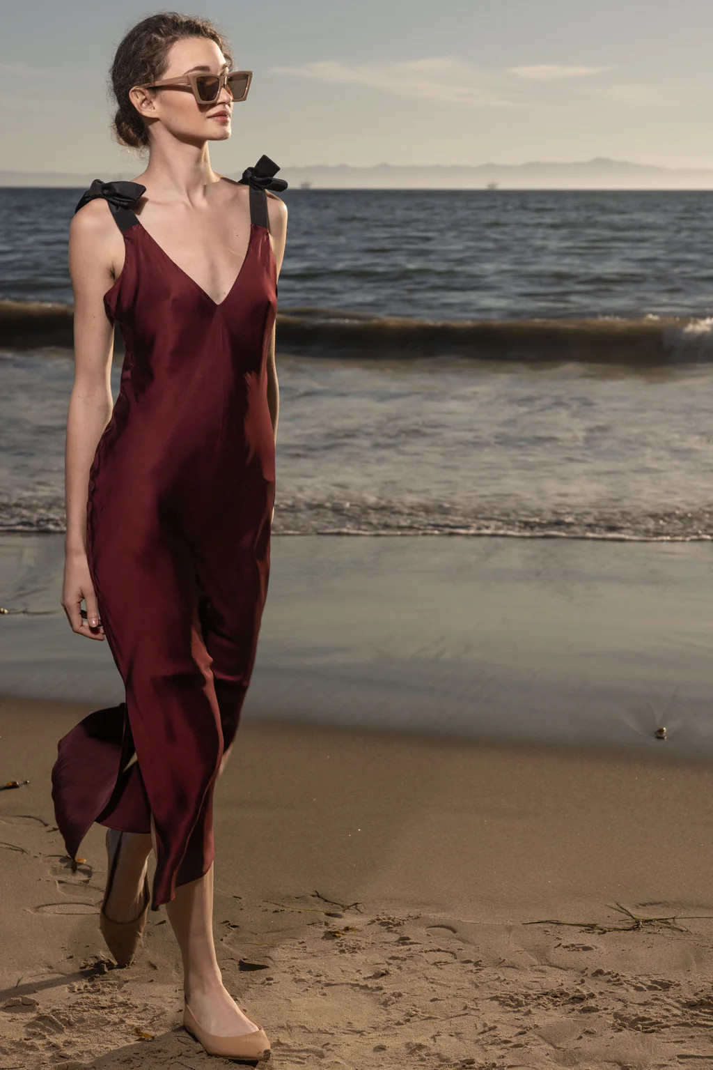 Marion Slip Dress - Burgundy | Heidi Merrick