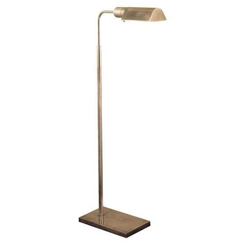 Visual Comfort - Studio Adjustable Floor Lamp - Antique Nickel | Tall Lamp, Pole Lamp - Gold - Versatile, Adjustable, Decorative | One Kings Lane