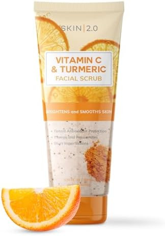 Vitamin C & Turmeric Face Scrub - Dermatologist Tested, Exfoliating, Brightening, Hydrating, Anti... | Amazon (US)