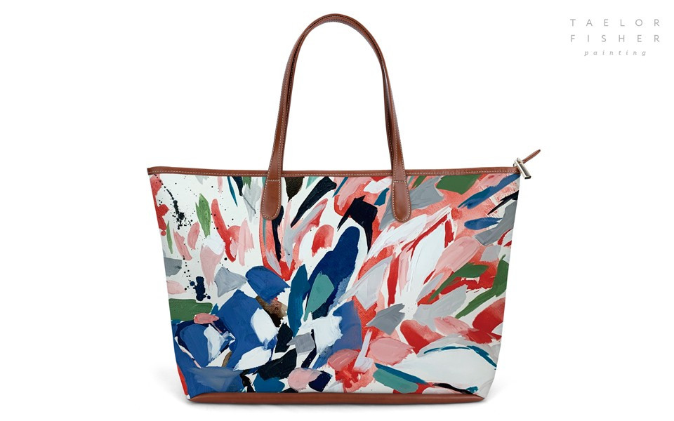 St. Anne Diaper Bag - Leather Patch - 185.00 | Barrington Gifts