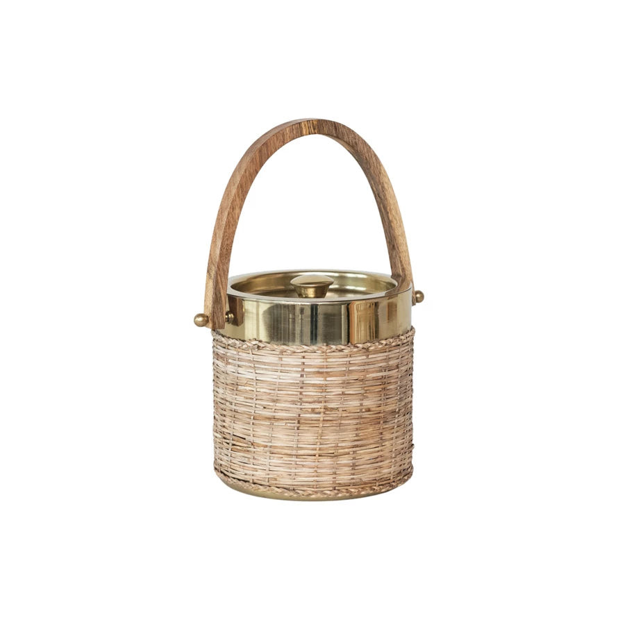 Rattan Ice Bucket | Hunt and Hostess (US)