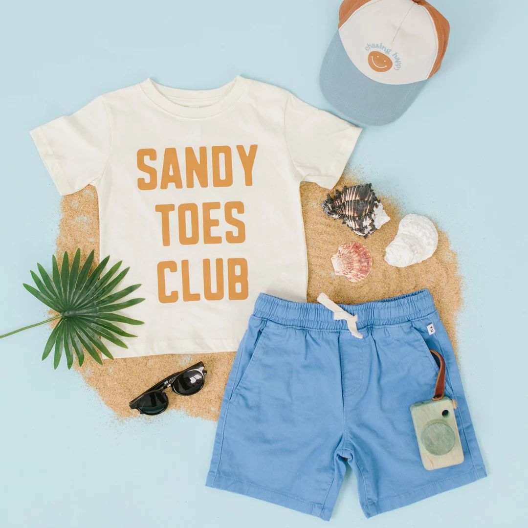 Sandy Toes Club Toddler Shirt, Summer Graphic Shirt, Beach Bum Kids Shirt, Beach Vacation, Beach ... | Etsy (US)