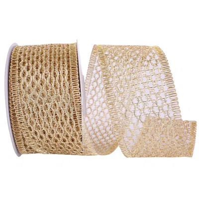 2-1/2"X10yd Platinum Chain Link Trimming Wired Edge Ribbon | Wayfair North America