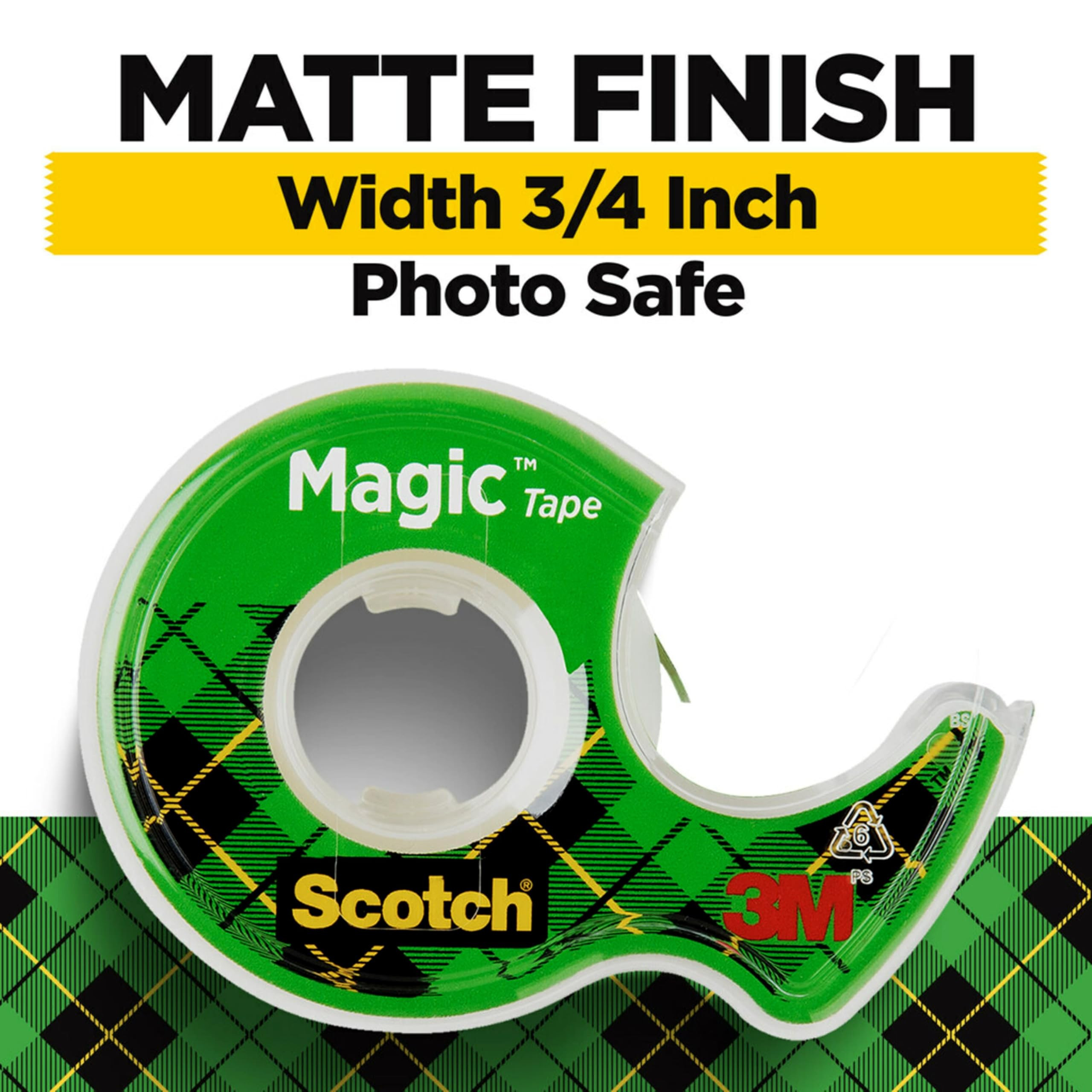 Scotch Magic Tape, 3 Dispensered Rolls, Numerous Applications, Invisible, Clear Tape Engineered f... | Amazon (US)