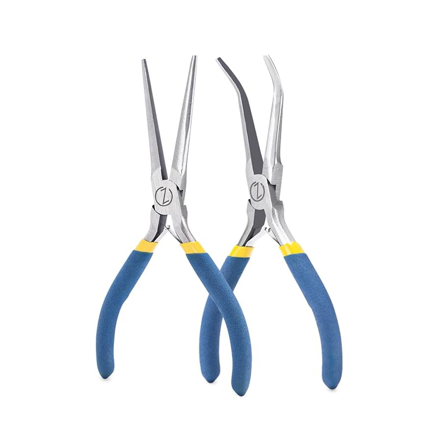 VISEMAN 6" Mini Needle Nose Pliers with Comfort Grip Handles, 2PCS Long Nose Pliers Set for Handm... | Amazon (US)