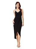 Adrianna Papell Women's Draped Jersey Wrap Gown, Black | Amazon (US)