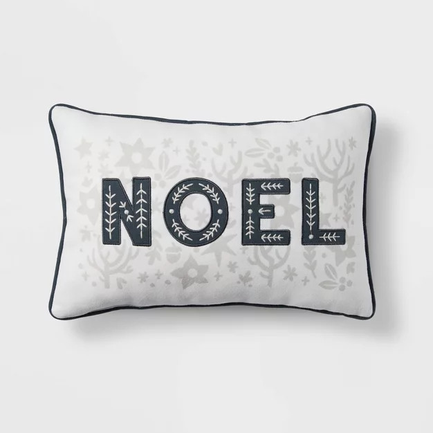 Reversible 'Noel'/Snowflake Decorative Lumbar Pillow - Wondershop™ | Target