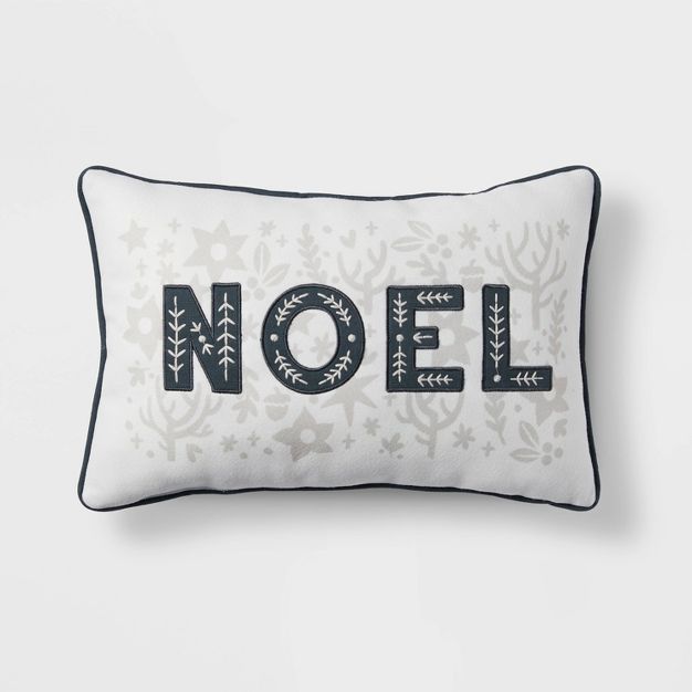 Reversible 'Noel'/Snowflake Decorative Lumbar Pillow - Wondershop™ | Target