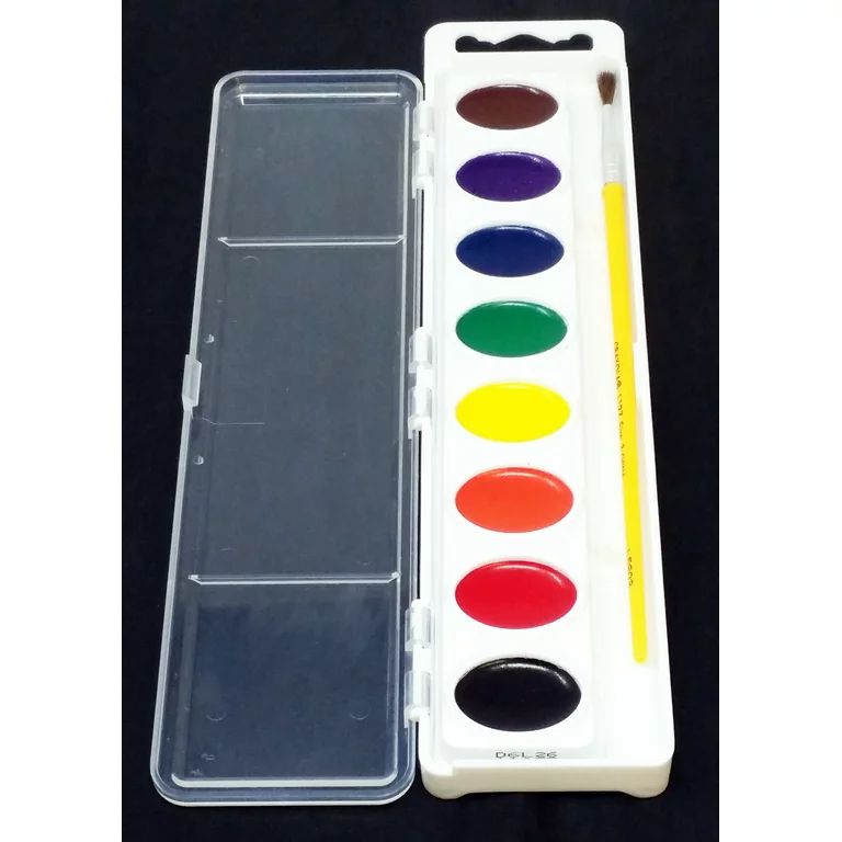 Crayola Watercolor Paint Set, Plastic Square Pan, 8 Assorted Colors | Walmart (US)