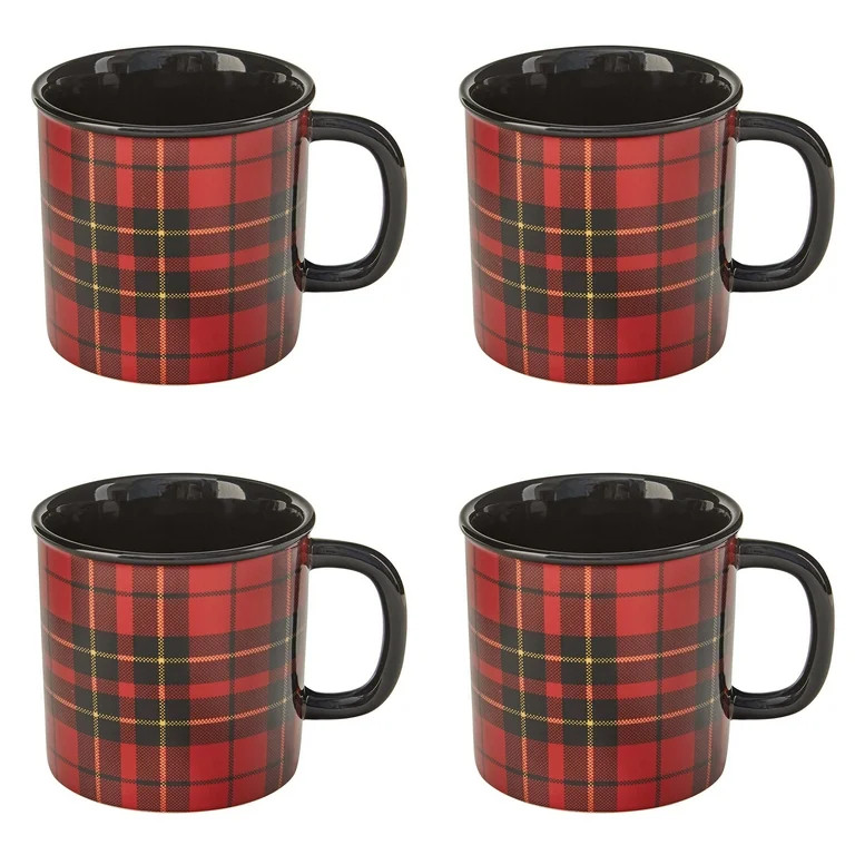 Park Designs Sportsman Plaid Mug Set - Red | Walmart (US)