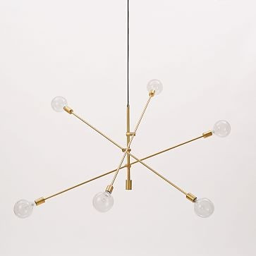 Mobile Chandelier, Extra Large, Antique Brass | West Elm (US)