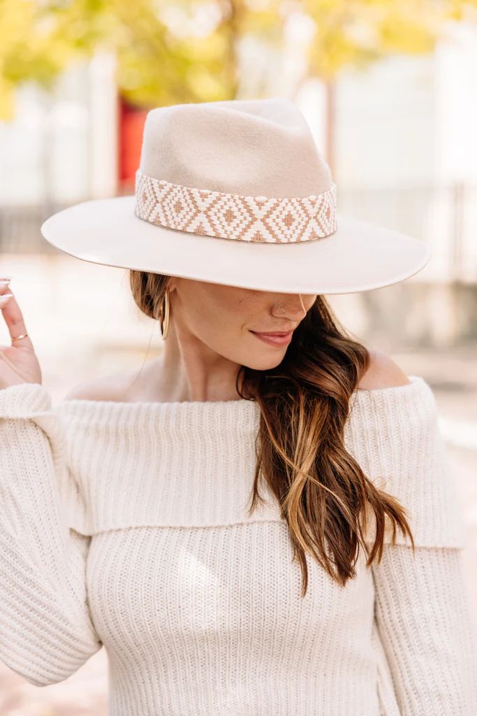 Reveal Yourself Beige Brown Banded Hat | The Mint Julep Boutique